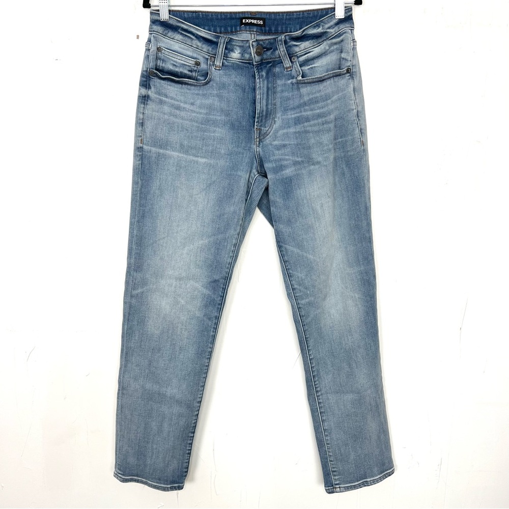 Express Straight Jeans Stretch Light Wash 30x32